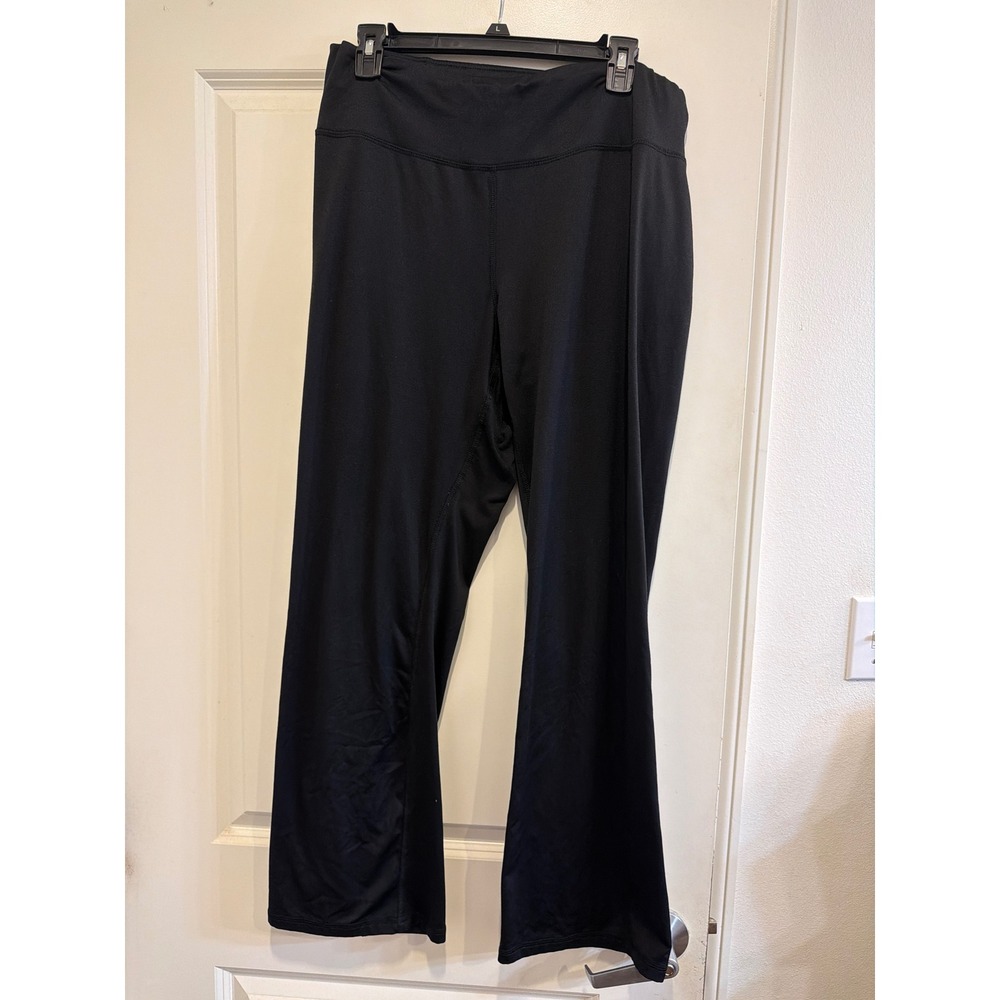 RBX Performance Women XL Black Wide Leg Yoga Pants Activewear Trousers RN63619